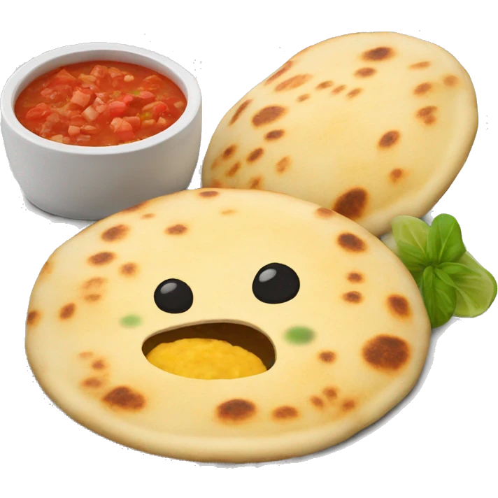 Pupusas add curtido and salsa on it emoji
