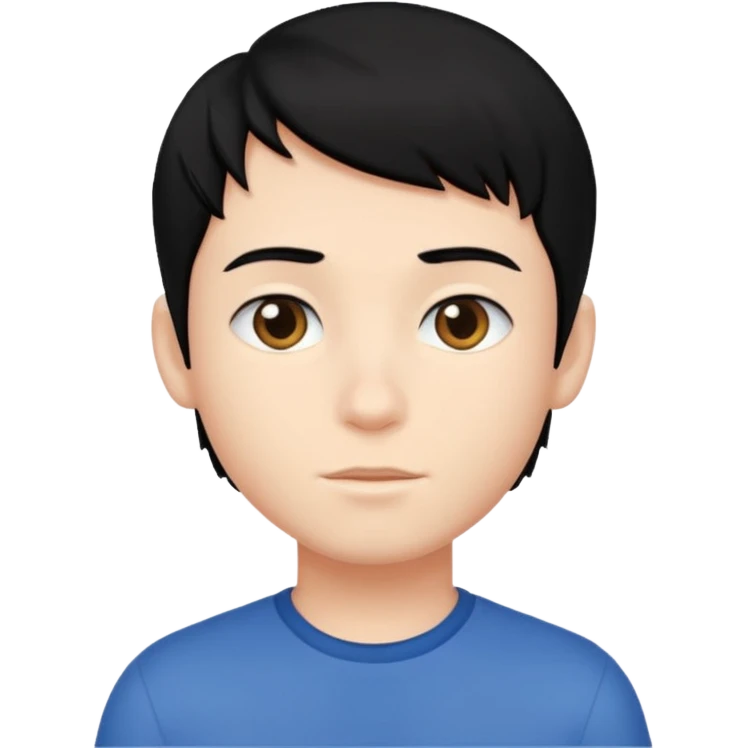 a boy with black hair  emoji