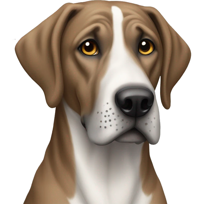 Brown and white grey hound mastiff emoji