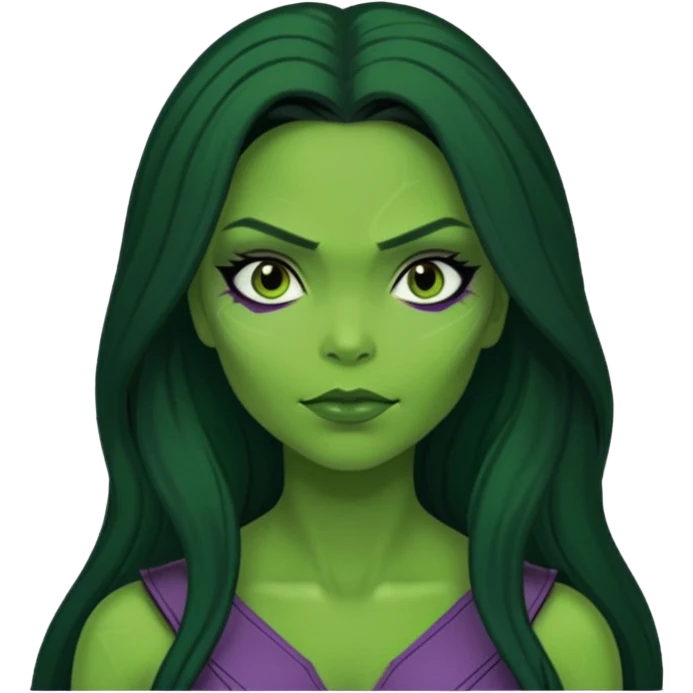 Gamora face only marvel character comic book 

 emoji