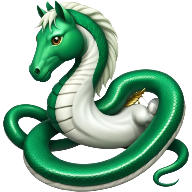 I need a slytherin inspired emoji (like emerald green and snakes) and something with a horse emoji