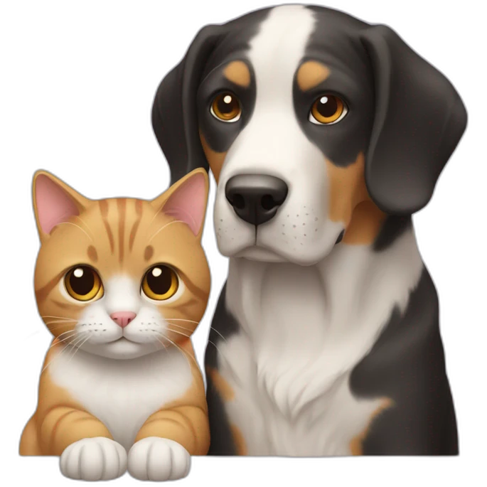 cat and dog emoji
