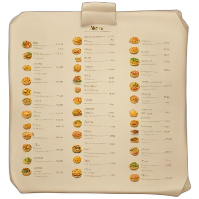 menu emoji