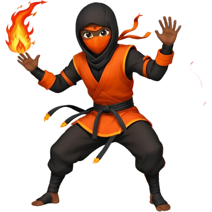 ninja on fire emoji