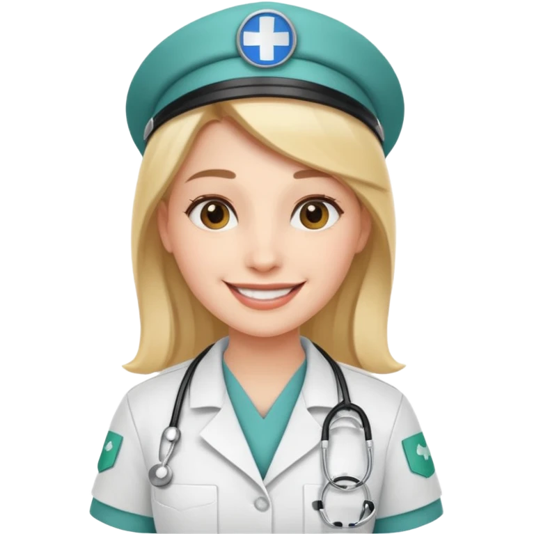 woman medic accepting application for job emoji