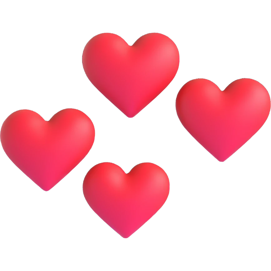 three hearts emoji