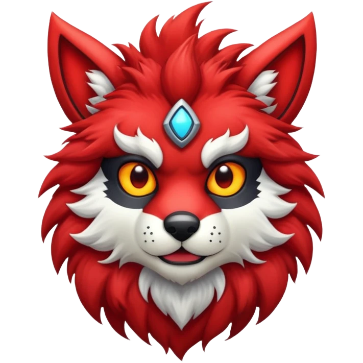 Red furry protogen  emoji