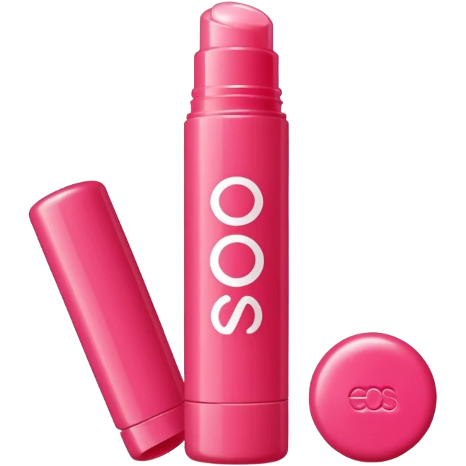 eos lip balm tube shaped like a lipgloss with eos on it  emoji