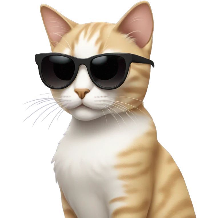 Cat with sunglasses emoji