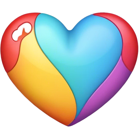 Cœur multicolore emoji