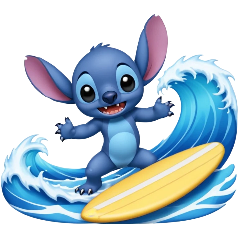 stitch qui surf emoji