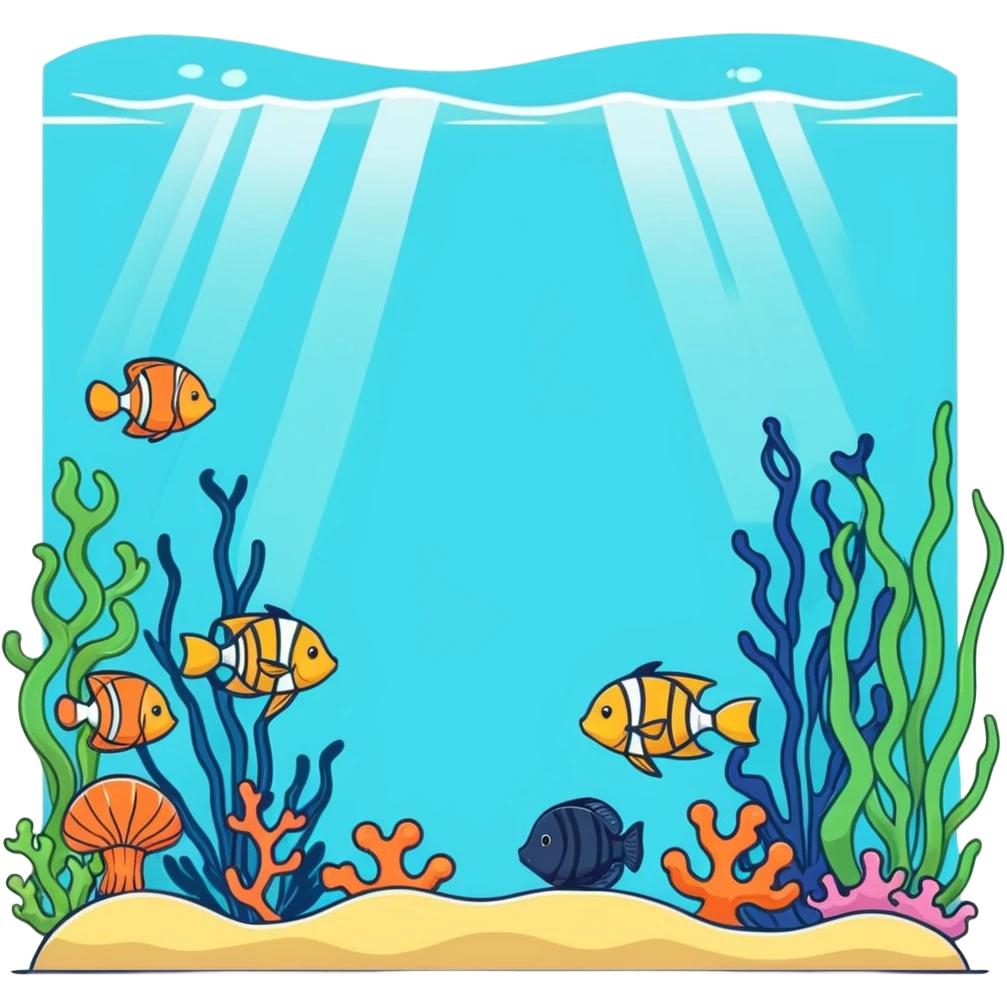 underwater sea scene emoji