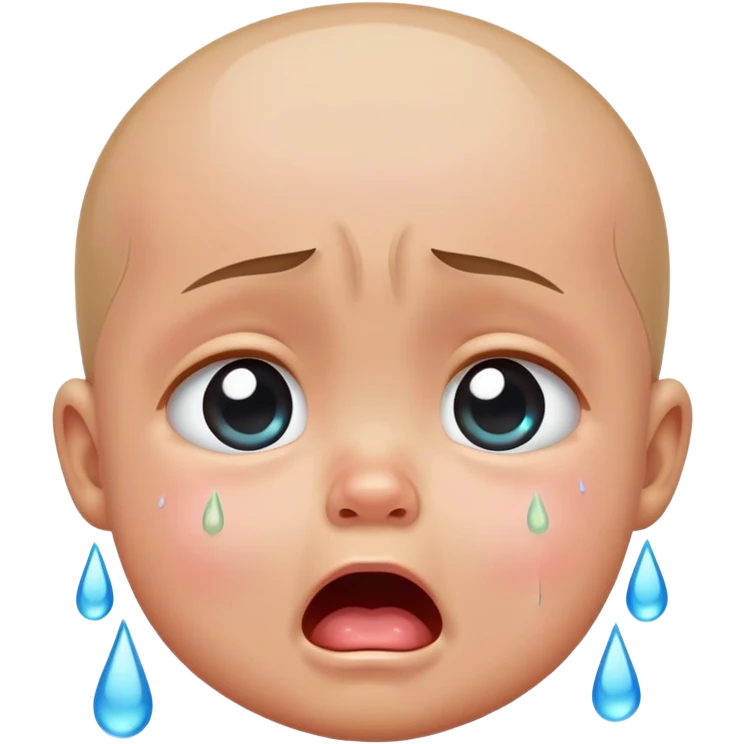 colorful crying baby emoji
