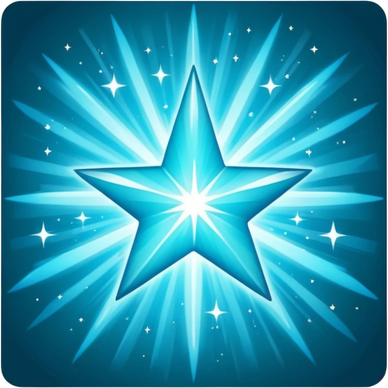 Glitter Cian Star Explosion emoji