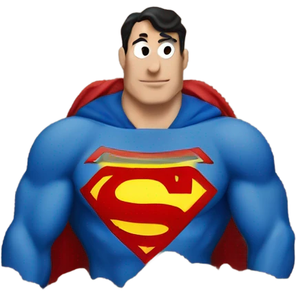 Superman sitting on the poop emoji emoji
