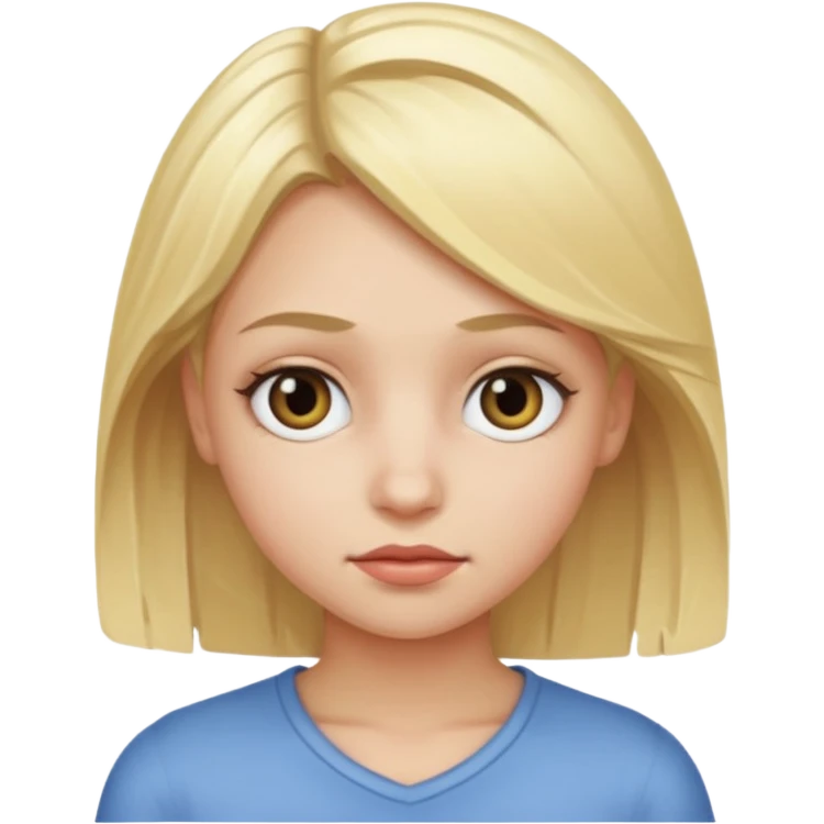 Girl crooked eye blond  emoji
