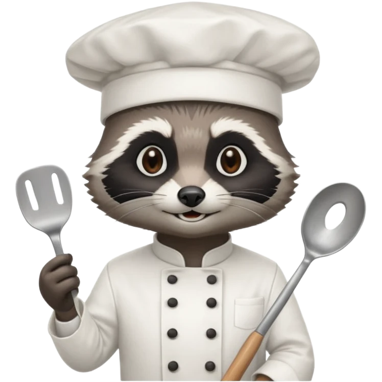 chef black raccoon emoji