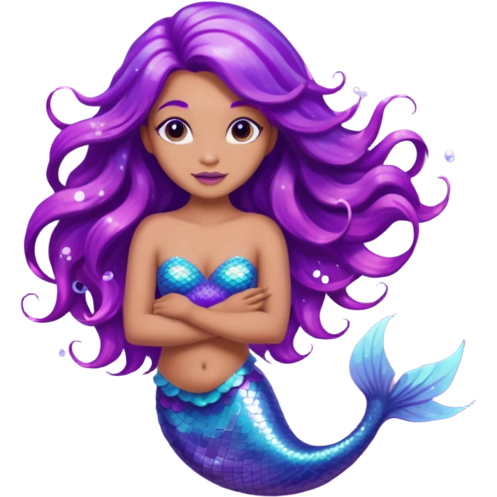 glitter purple mermiad emoji