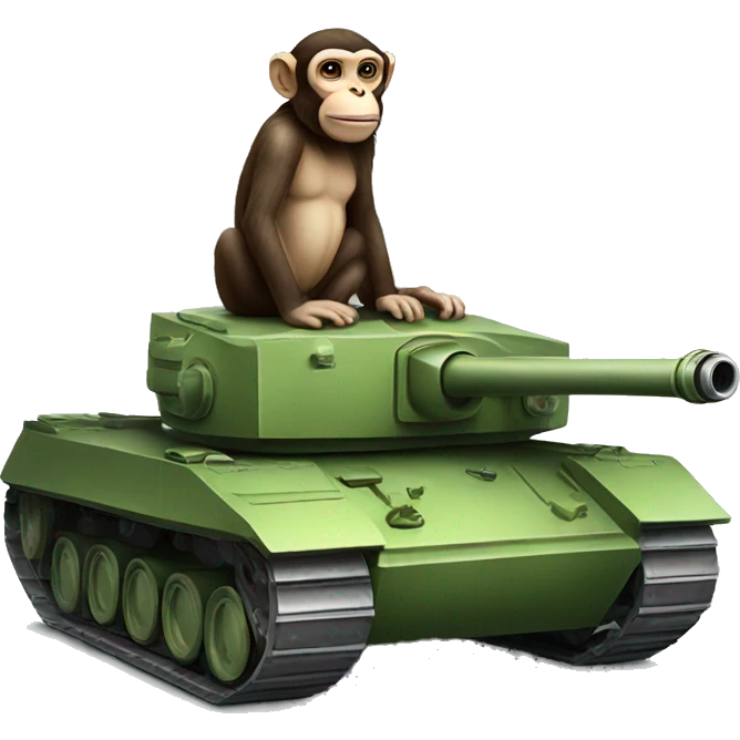 Monkey in a tank emoji
