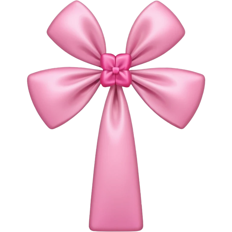 Pink cross with a cute bow emoji