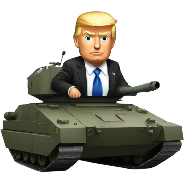 Trump on tank emoji