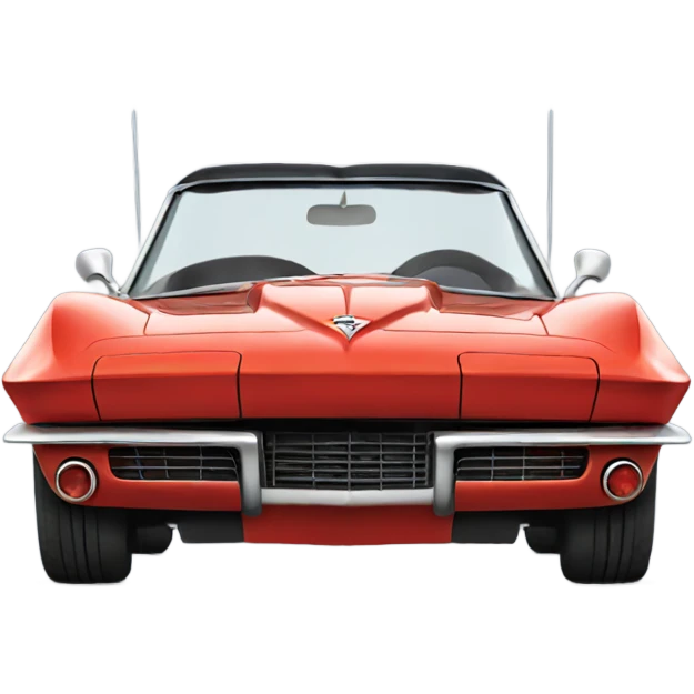 Driver in a 1964 corvette emoji