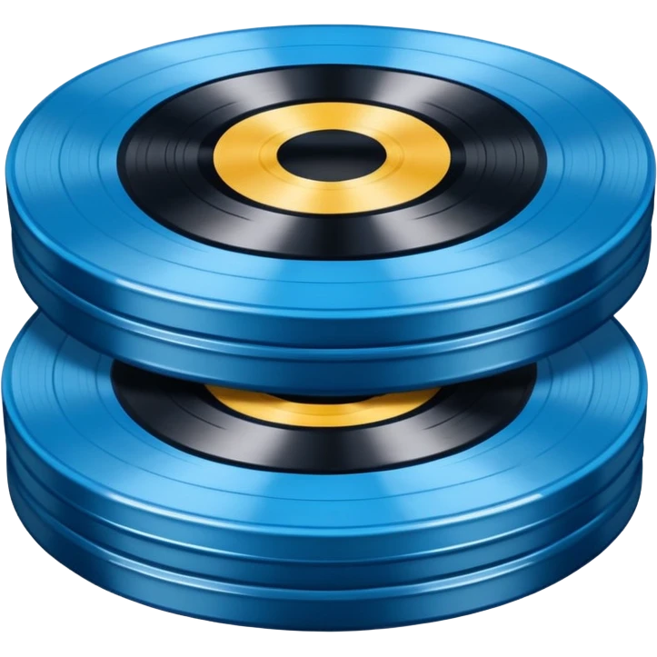 Stacked Vinyl Records blue emoji