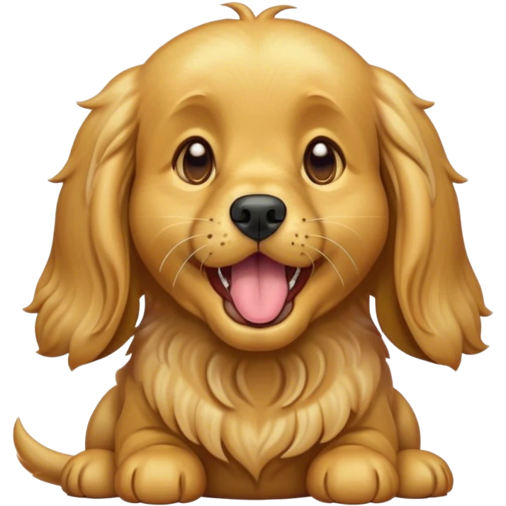 Cinematic Cute Yawning Gold Cocker Spaniel Portrait Emoji, Head tilted slightly with a dramatic, wide-open yawn, displaying a soft, shimmering golden coat and floppy ears, round brown eyes barely open in drowsy contentment, Simplified yet irresistibly adorable features, highly detailed, glowing with a soft, cozy glow, high shine, relaxed yet expressive, stylized with a touch of whimsy, bright and endearing, soft glowing outline, capturing the essence of a sleepy yet affectionate companion, so drowsy it feels like it could stretch out of the screen and curl up for a nap! emoji