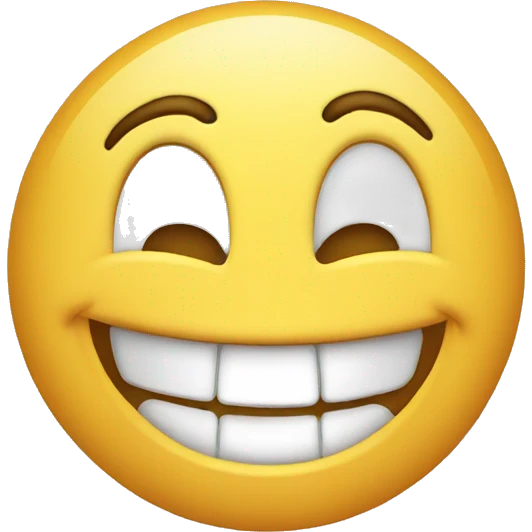 A laughing face emoji