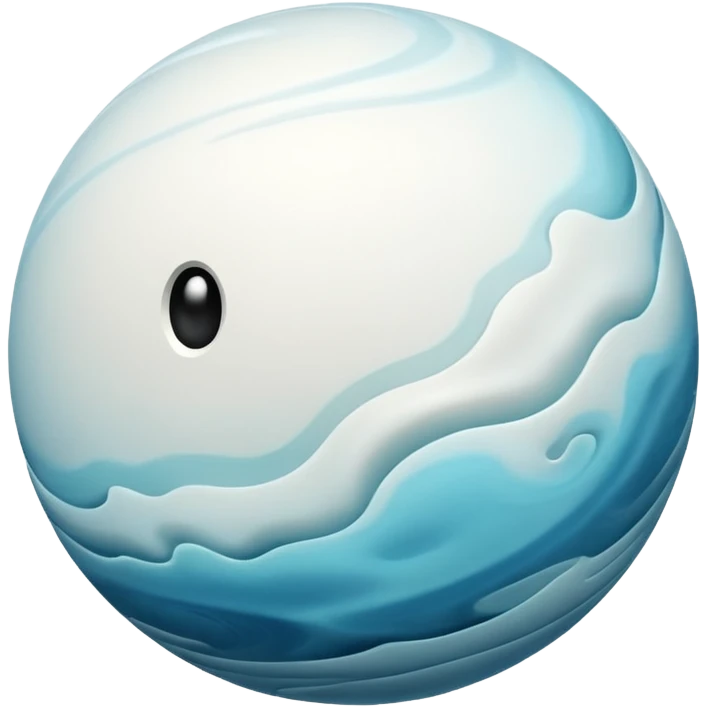 sphere globe planet, surface covered with white gas emoji