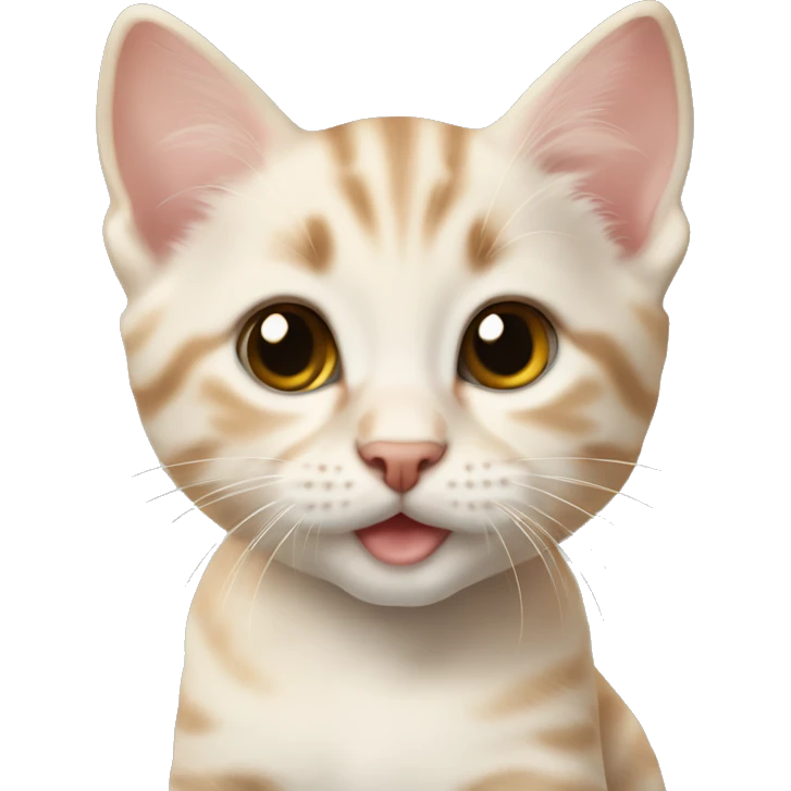 6 week old cream tabby  kitten emoji
