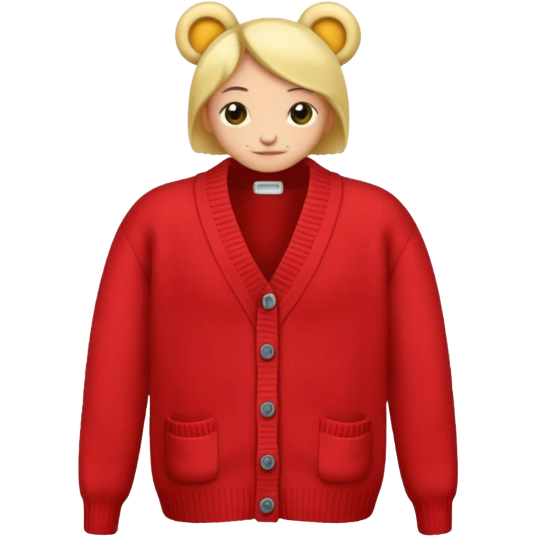 simple red cardigan emoji