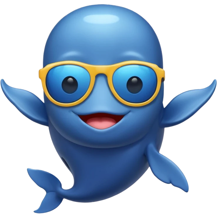 Whale wearing sunglasses  emoji