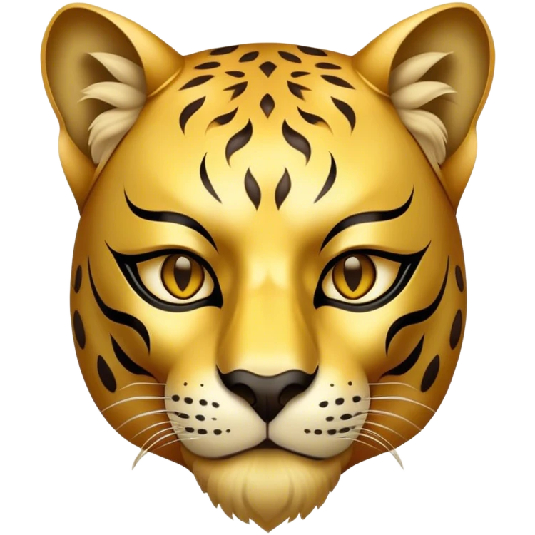 A Man with golden panther mask emoji