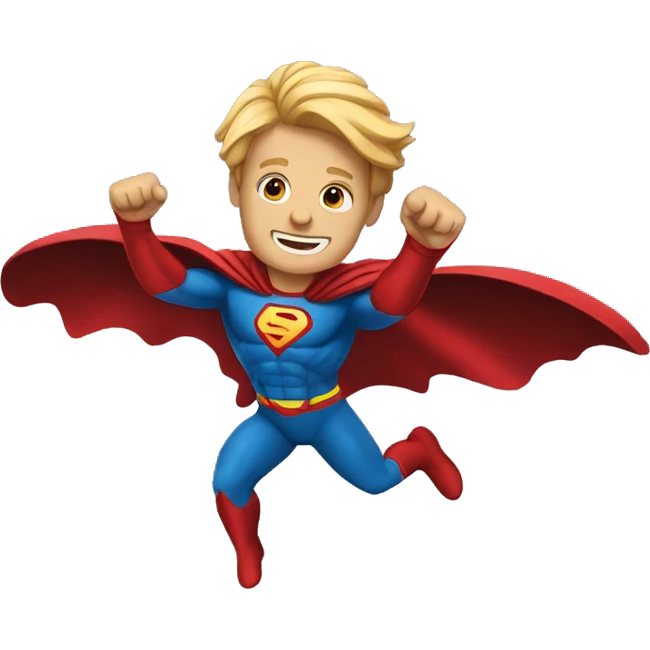 flying superhero emoji