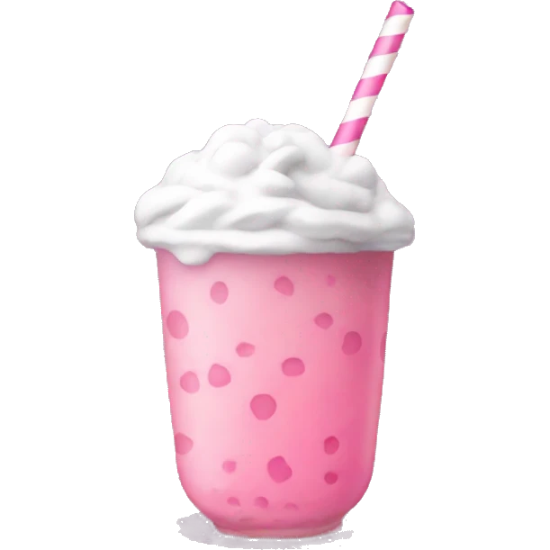 Pink boba emoji