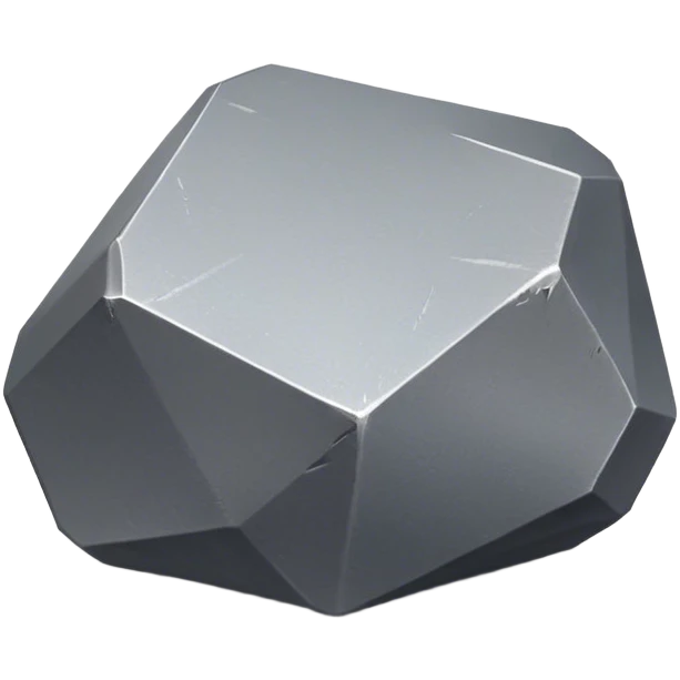 Cinematic Realistic Lead Ore, Heavy and dense, with a matte gray surface and subtle metallic glimmer. The metal's weight and durability are evident, with soft, sharp edges and a slight texture that enhances its solid presence. Soft glowing outline, capturing the essence of raw strength and industrial power in lead ore. emoji