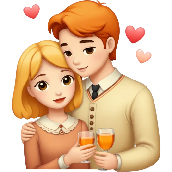 Warm-colored romantic vintage aesthetic  emoji
