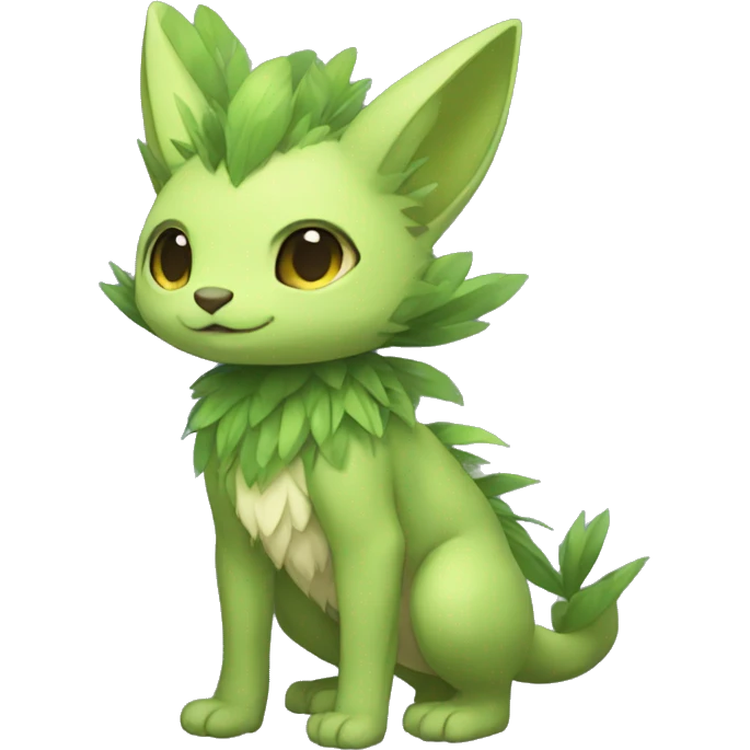 a anthro chibi-style grass-type-ground-type Fakémon-hybrid full body emoji