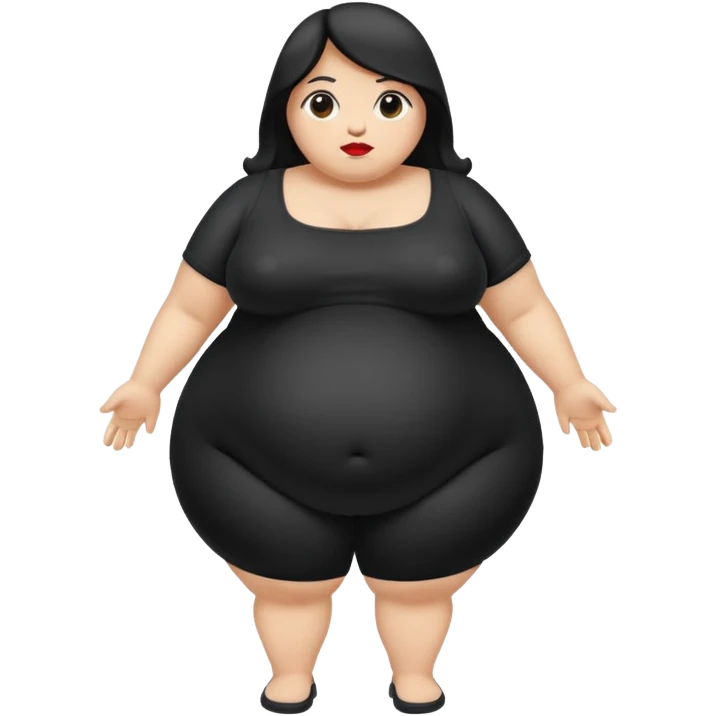 Black morbidly obesity lady bigger emoji