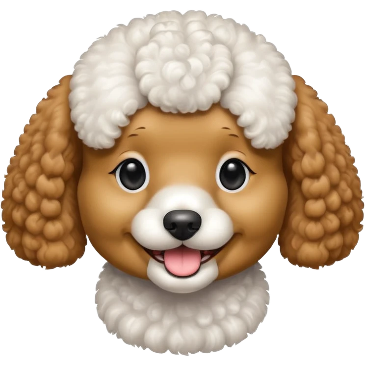 Make me a poodle dog with a smile with brackets  emoji