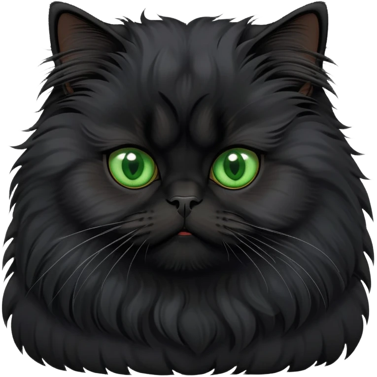 Black Persian Cat emoji