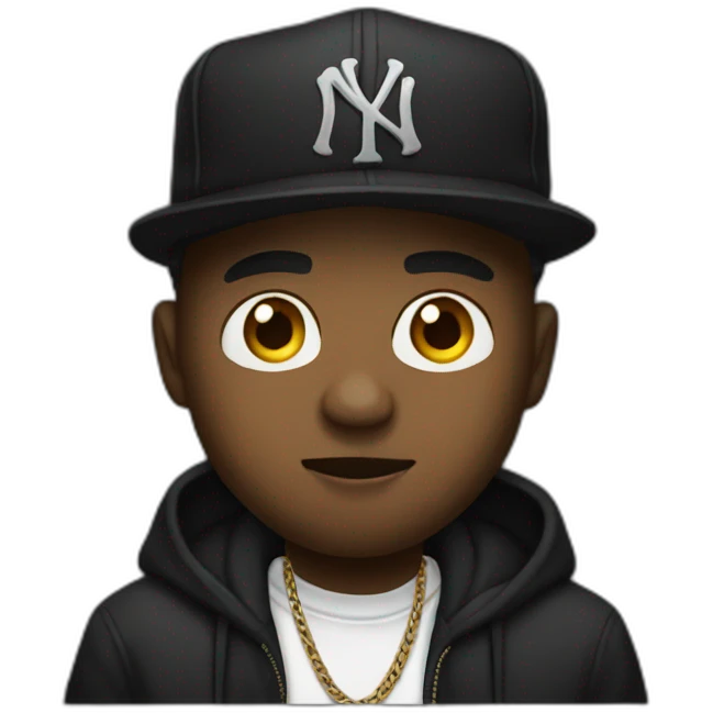 Black gangster rapper emoji