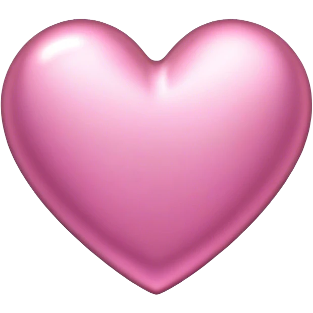 Heart pink  metallic  emoji