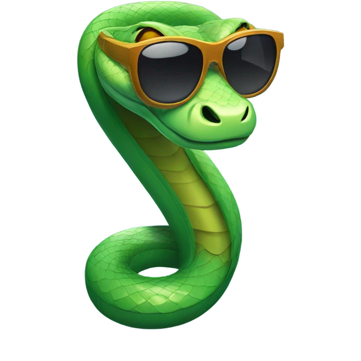 snake with sunglasses  emoji