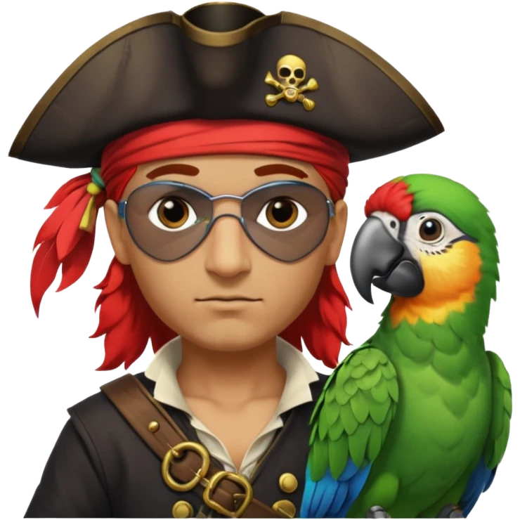 pirate and parrot emoji