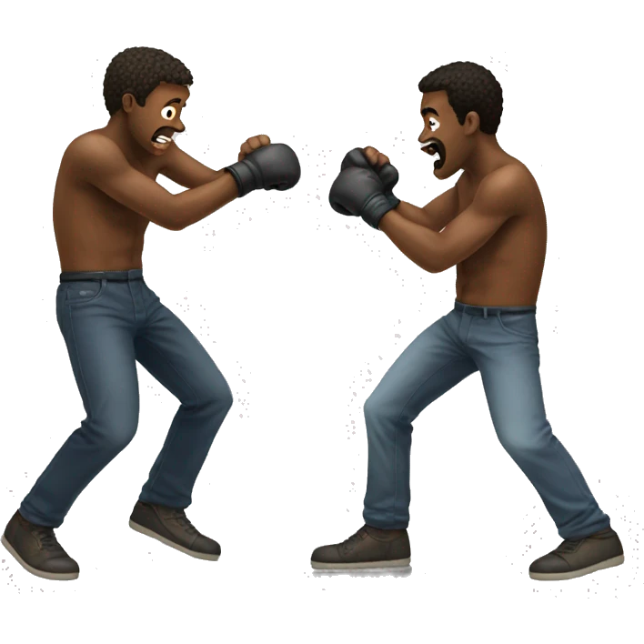 Two guys fighting emoji