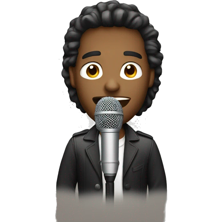 man with microphone emoji