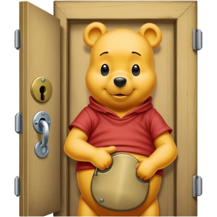 Winnie the Pooh locked door emoji