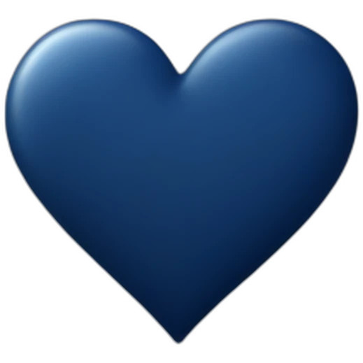 Navy blue heart emoji